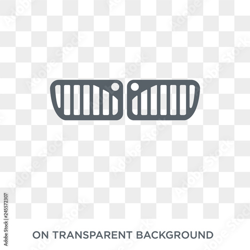 car grille or radiator grille icon. car grille or radiator grille design concept from Car parts collection. Simple element vector illustration on transparent background.
