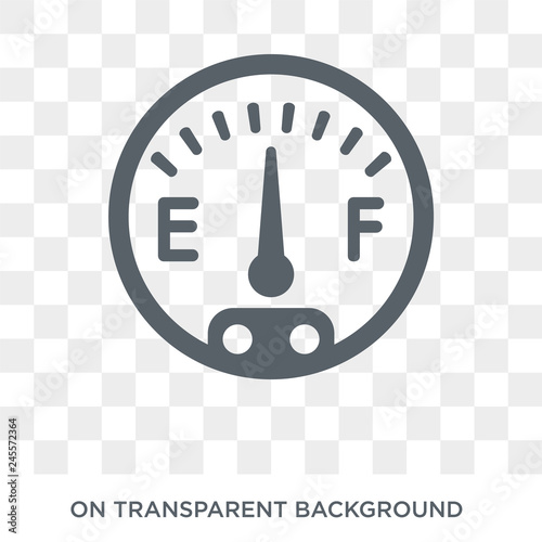 car fuel gauge icon. car fuel gauge design concept from Car parts collection. Simple element vector illustration on transparent background.