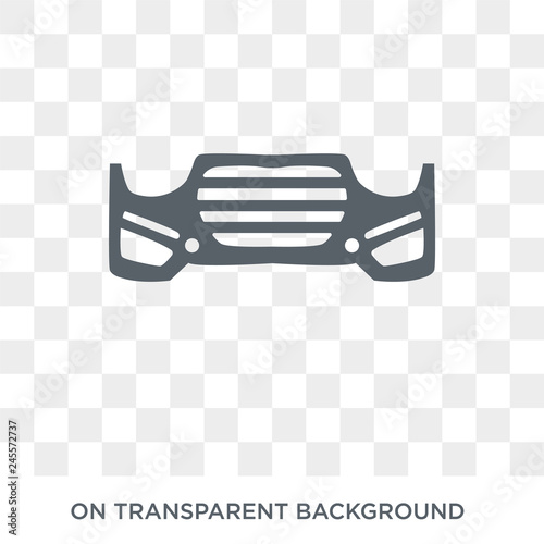 car bumper icon. car bumper design concept from Car parts collection. Simple element vector illustration on transparent background.