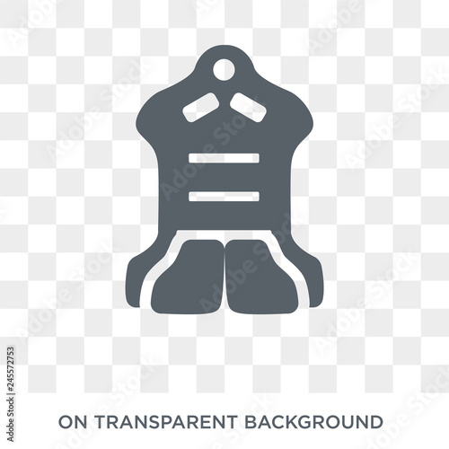 car bucket seat icon. car bucket seat design concept from Car parts collection. Simple element vector illustration on transparent background.