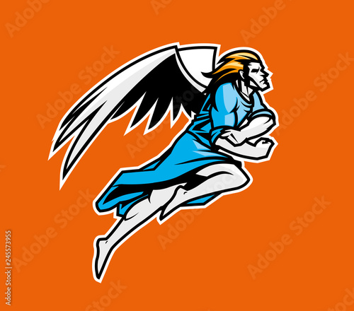 Flying angel ready for the fight
