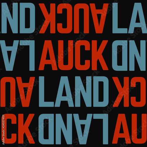 Auckland, New Zealand seamless pattern