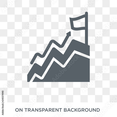 Mission icon. Trendy flat vector Mission icon on transparent background from Business and analytics collection. High quality filled Mission symbol use for web and mobile