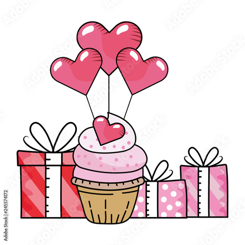 valntines day bakery cupcake cartoon photo