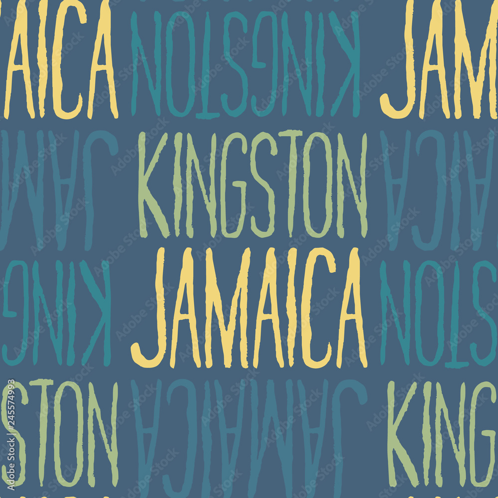 Naklejka premium Kingston, Jamaica seamless pattern