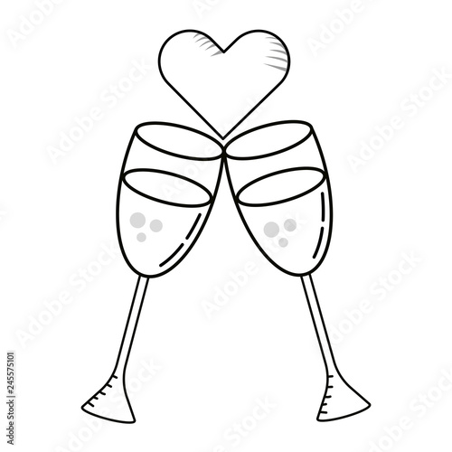 champagne glass cartoon