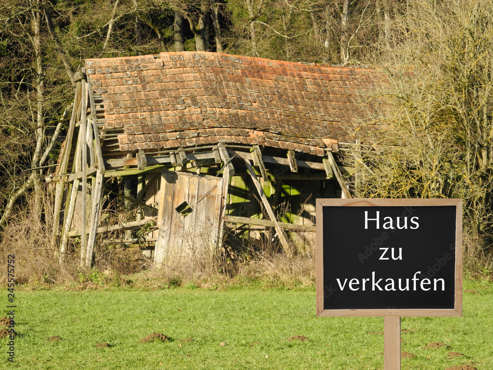 Haus Zu Verkaufen Aufkleber A9 – 37x52mm, Wetterfest, UV-beständig, Bis 7 Jahre Haltbar