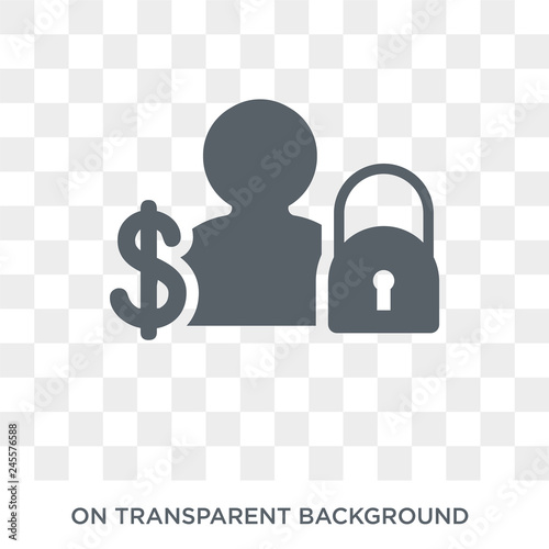 Guarantor icon. Trendy flat vector Guarantor icon on transparent background from Business  collection. High quality filled Guarantor symbol use for web and mobile