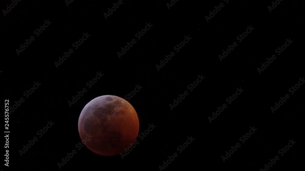 Super Blood Wolf Moon during lunar eclipse during totality in January 2019 Super Blood Wolf Moon during lunar eclipse during totality in January 2019