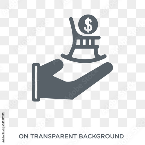 Defined contribution pension icon. Defined contribution pension design concept from Defined contribution pension collection. Simple element vector illustration on transparent background.