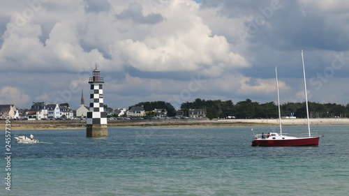 Bretagne Wasser Küste Leuchtturm Loctudy