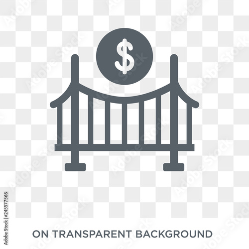 Bridging loan icon. Bridging loan design concept from Bridging loan collection. Simple element vector illustration on transparent background.