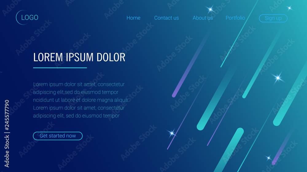 Liquid color background design. Landing page template. Header for website. High detailed isometric vector illustration. eps10