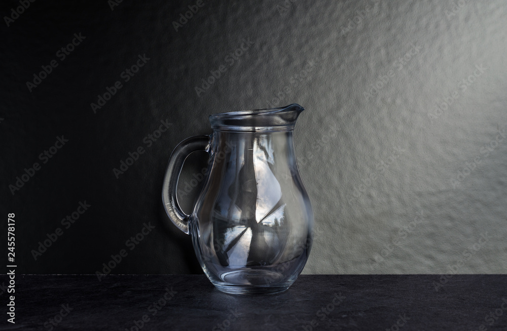 empty jar on a black background empty jar on a black background