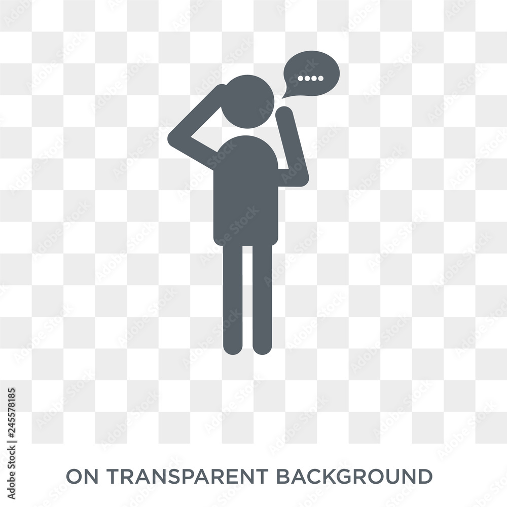 Questioning icon. Trendy flat vector Questioning icon on transparent ...