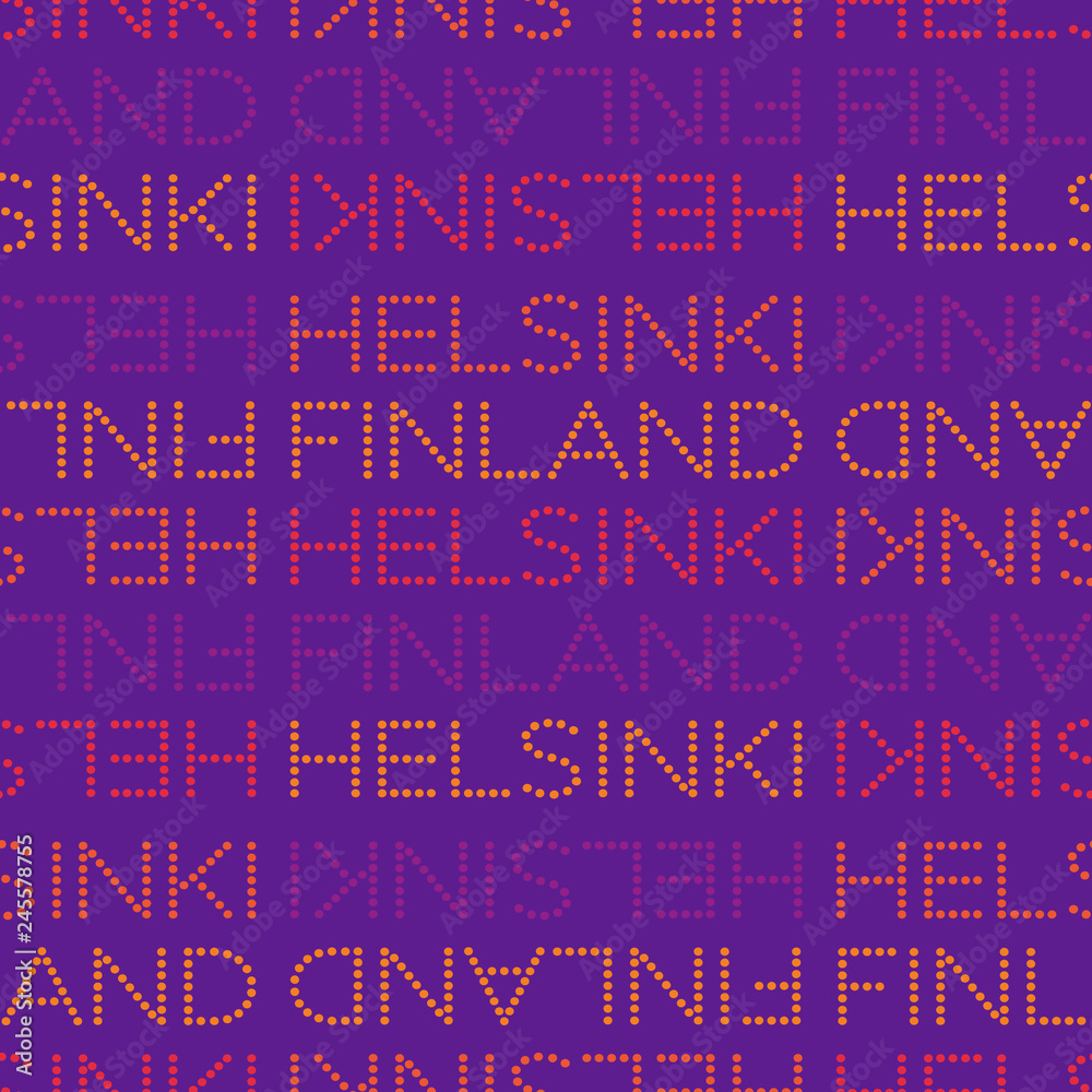 Helsinki, Finland seamless pattern