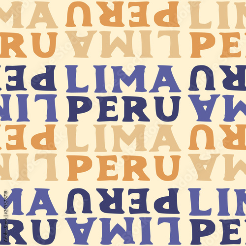 Lima, Peru seamless pattern