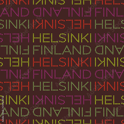 Helsinki, Finland seamless pattern