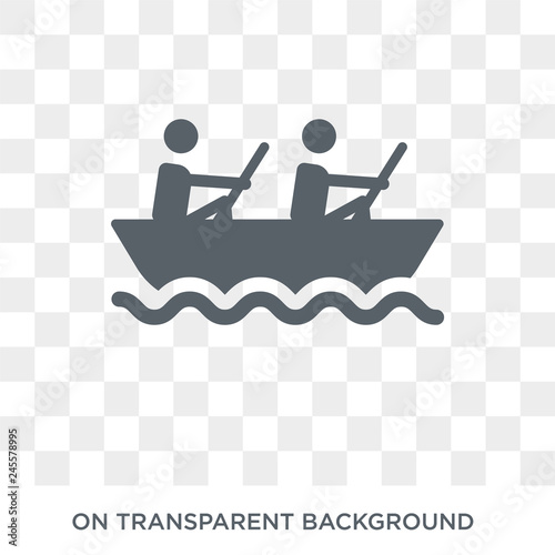 Boat race icon. Trendy flat vector Boat race icon on transparent background from Activity and Hobbies collection. High quality filled Boat race symbol use for web and mobile