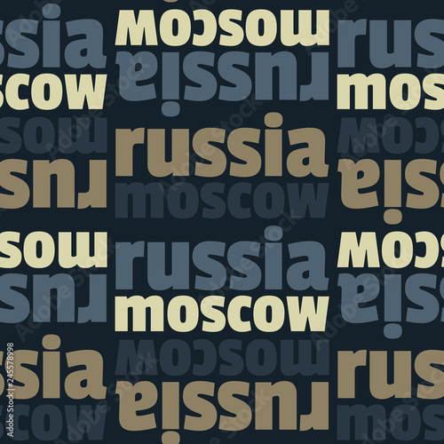 Moscow, Russia seamless pattern