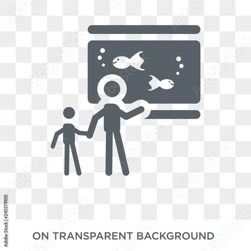 Aquarium icon. Trendy flat vector Aquarium icon on transparent background from Activity and Hobbies collection. High quality filled Aquarium symbol use for web and mobile