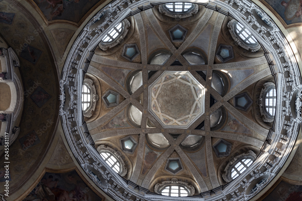 Dome of Church of st. Lawrence in Turin