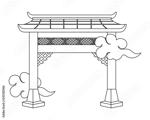 chinese gate cartoon