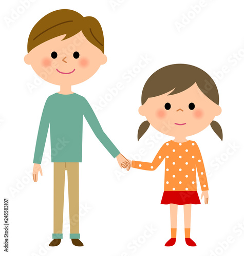 男の子と女の子　きょうだい