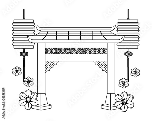 chinese gate cartoon
