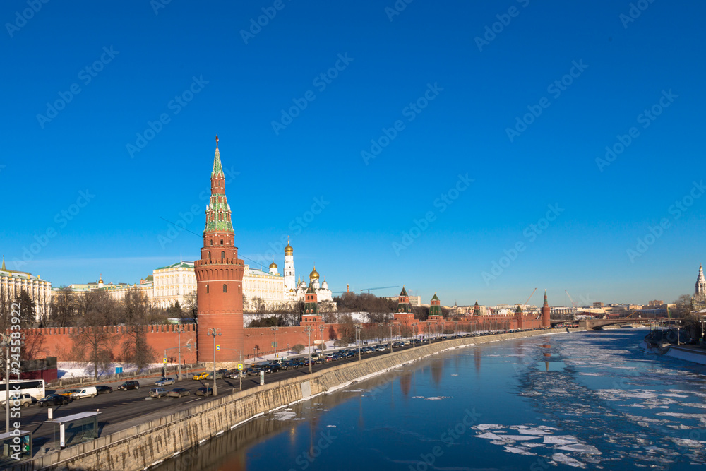 Fototapeta premium Kremlin of Moscow. Embankment of the Moskva River