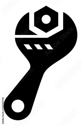 Crescent Wrench Vector Icon