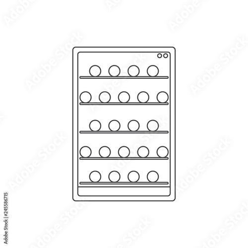 wine cooler outline icon vector design illustration