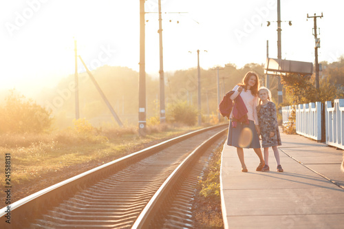 waiting for the train