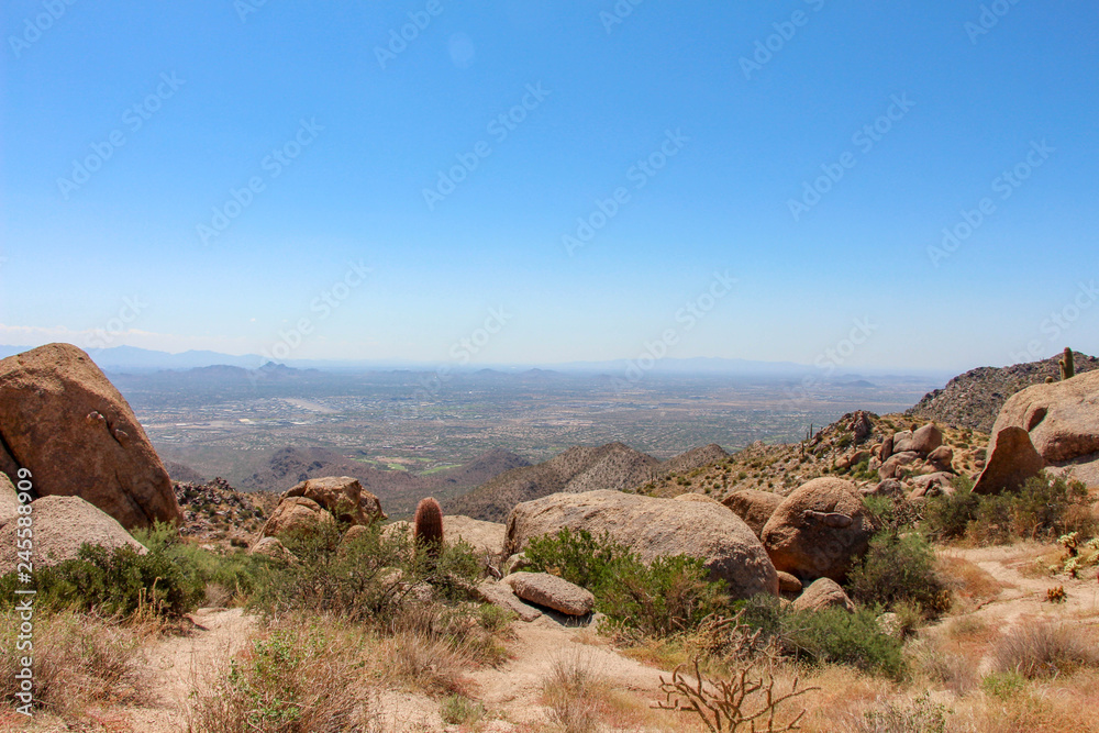 View of scottsdale from Tom's Thumb hiking trail