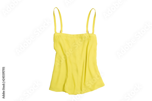 Fashionable concept.. Lime romper. Top view. Isolate on white background.
