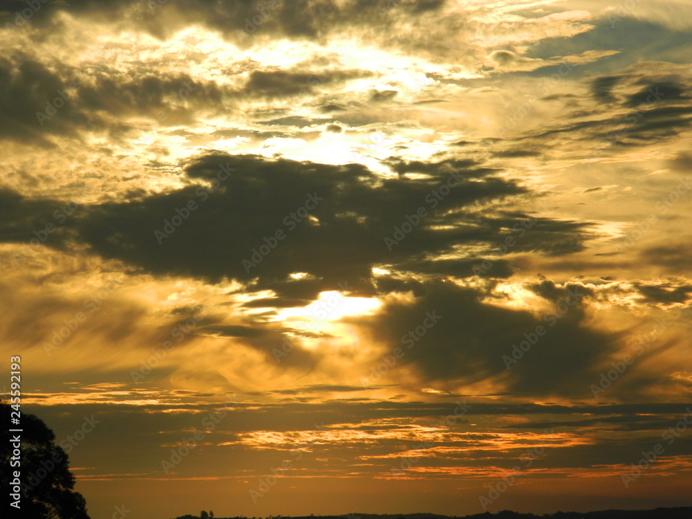 Sky on fire
