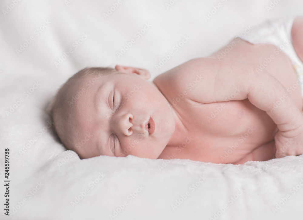 Portrait of a sleeping newborn with funny lips. Concept newborn dreaming. Portrait of a sleeping newborn with funny lips. Concept newborn dreaming.