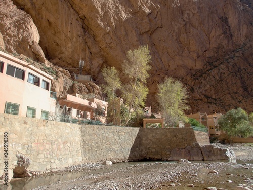 beautiful desert landscape of Todra Gorge in high atlas in morocco photo