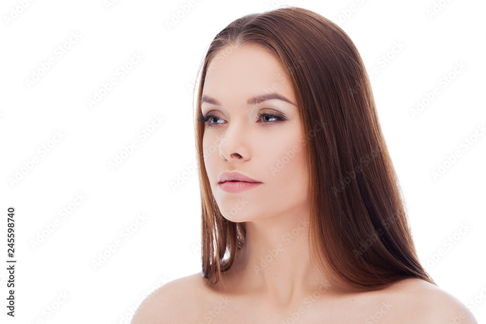 Skin care. Portrait of a young beautiful woman with clean and healthy skin. Skin care. Portrait of a young beautiful woman with clean and healthy skin.