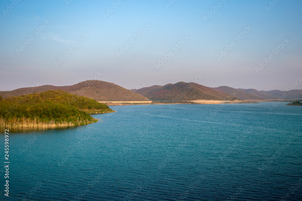 Lake, Clear Sky, Forest, Horizon, Land