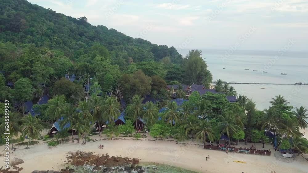Aerial view of crystal clear waters at Perhentian Islands (Pulau Perhentian) Aerial view of crystal clear waters at Perhentian Islands (Pulau Perhentian)