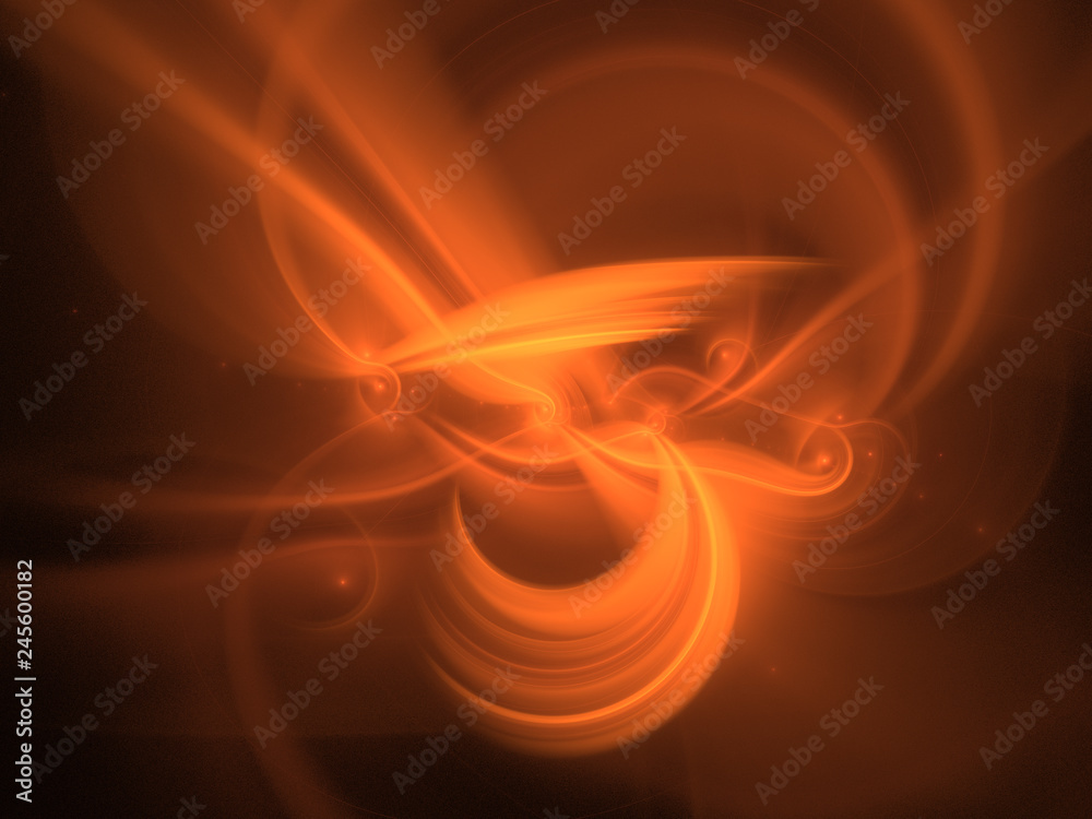 Red Swirling Cloud of Smoke, Digital Illustration, Background Graphic Resource - Soft glowing bands of energy, brilliant light, dreamy soft minimal background. Flowing plasma, curves in motion