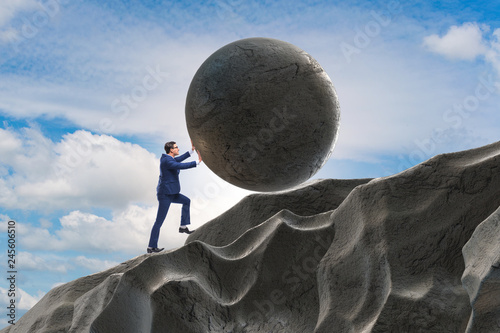 Foto Concept of businessman with high determination