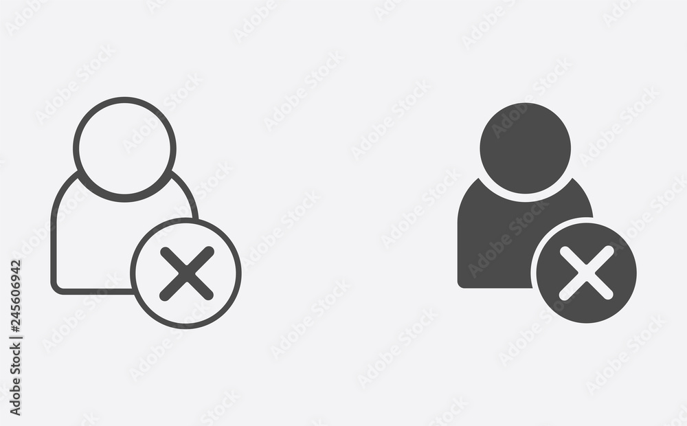 User filled and outline vector icon sign symbol User filled and outline vector icon sign symbol