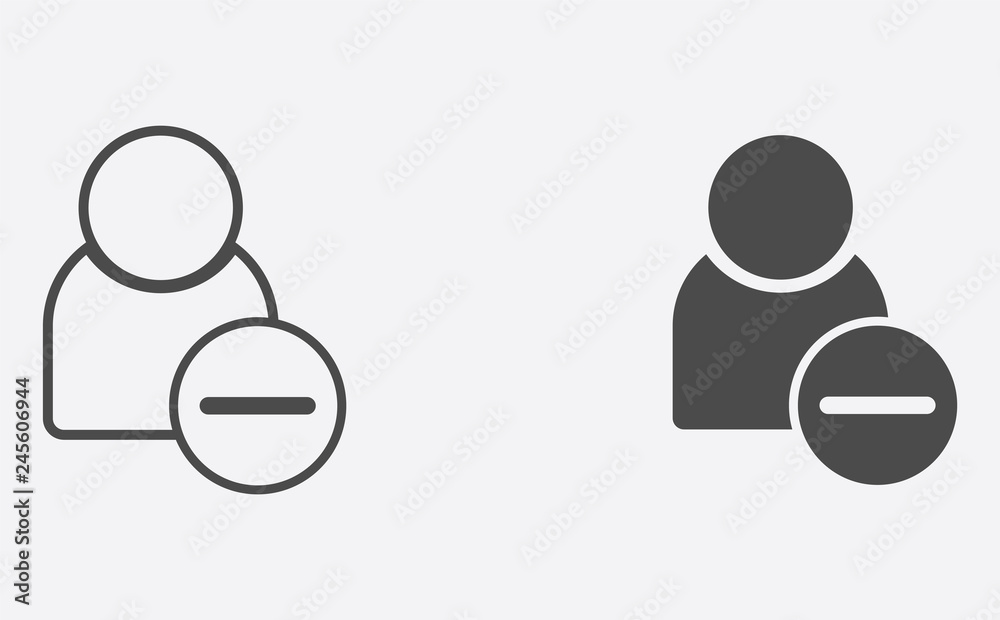 User filled and outline vector icon sign symbol User filled and outline vector icon sign symbol