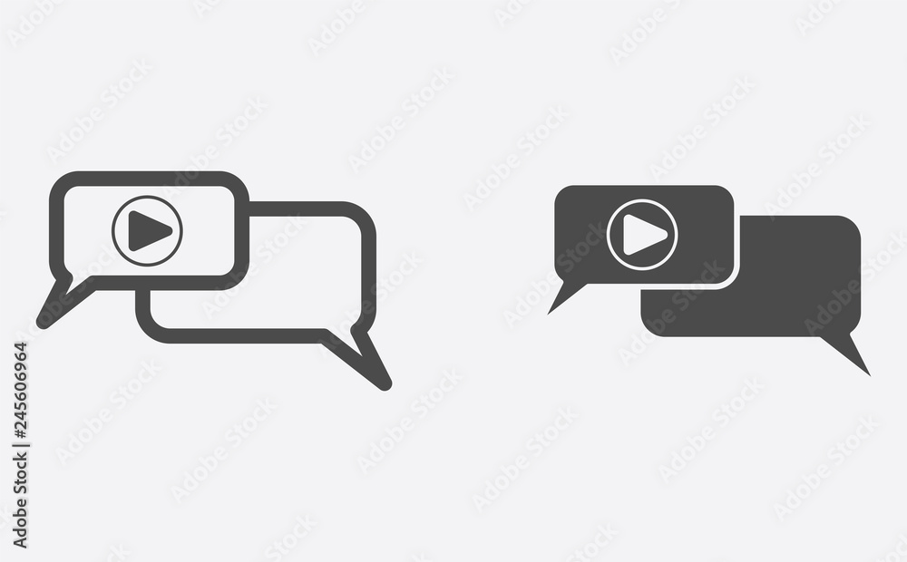 Voice message filled and outline vector icon sign symbol Voice message filled and outline vector icon sign symbol