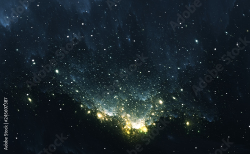 Fototapeta Naklejka Na Ścianę i Meble -  Glowing space nebula and stars in deep space