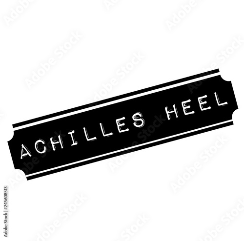 achilles heel black stamp