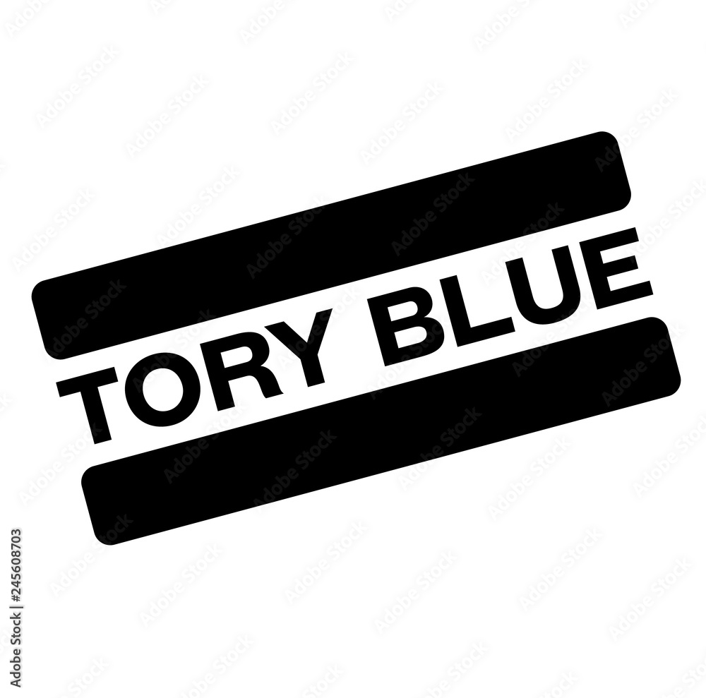 Obraz premium tory blue black stamp