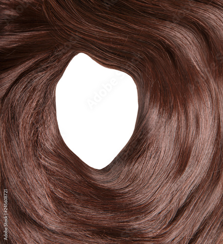 Hair close up. Texture of shiny healthy hair.